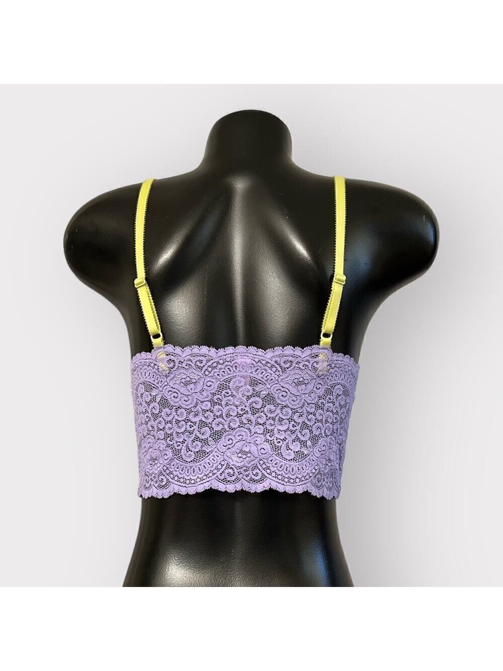 Victoria’s Secret VINTAGE Longline Lace Bralette Womens M Purple Coquette Pastel - Picture 4 of 10